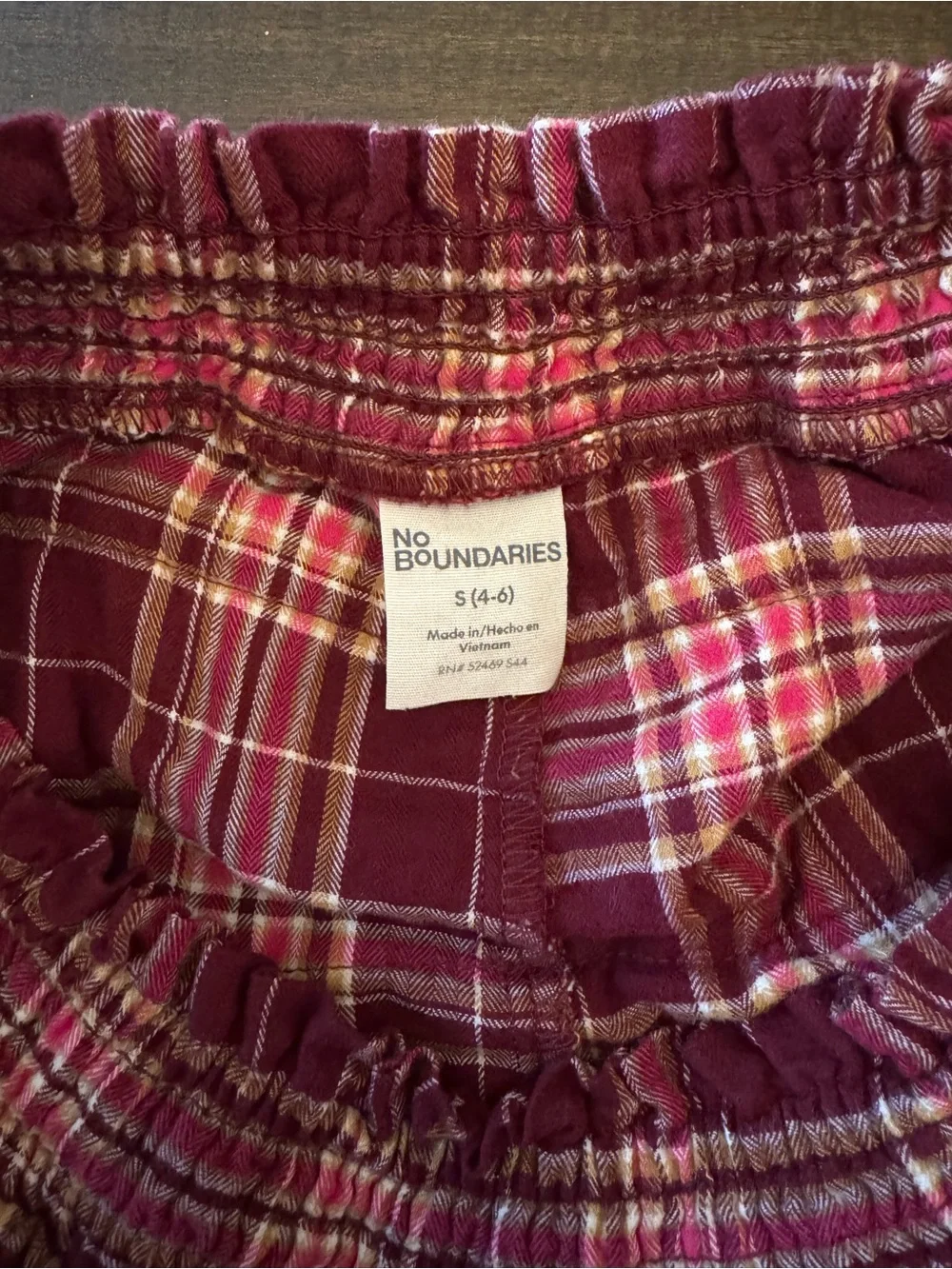 Ruffled Plaid Mini Skirt - Pink Plaid Size Small Youth